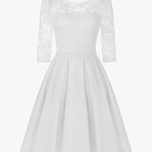 Amazon Essentials White Long Sleeve Dress